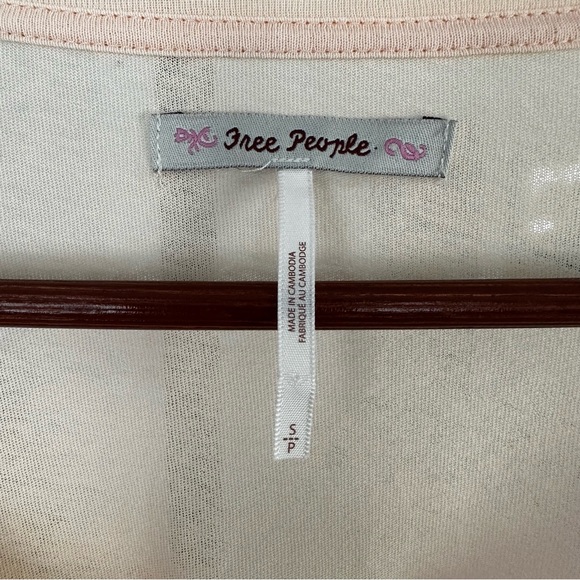 FREE PEOPLE Peach Top Size Small Dolman Sleeve Lightweight Comfy Sugar Rush Soft - Picture 2 of 12